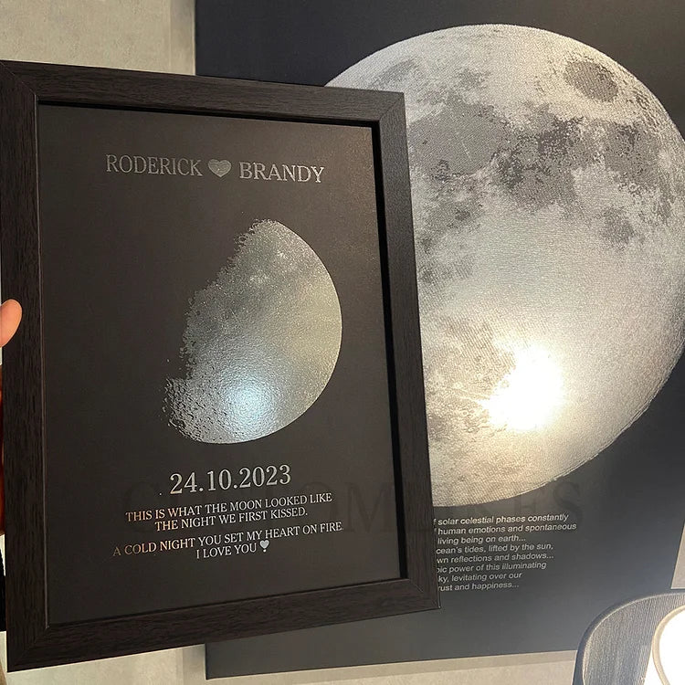 50%OFF🌔Custom Art Frame/ REAL MOON PHASE - For Memory Gift