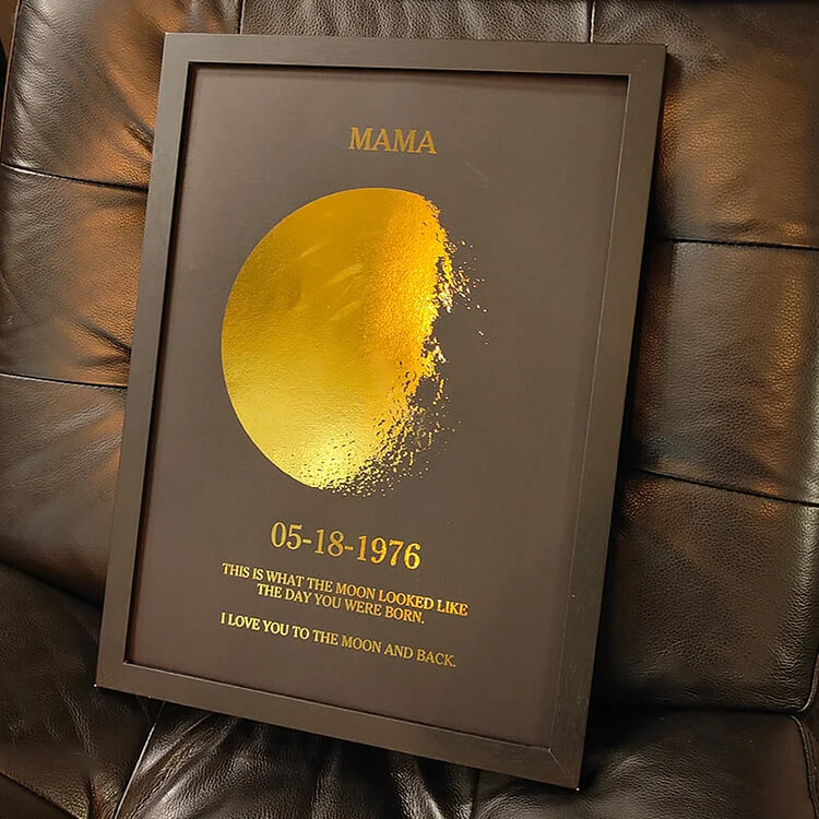 Custom Moon Phase Frame With Birth Date, Best Mother's Day Gift