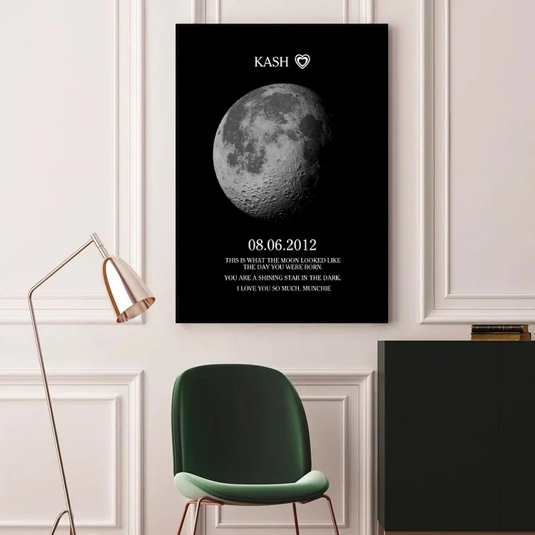 50%OFF🌔CUSTOM COUPLE ART FRAME/ REAL MOON PHASE - FOR MEMORY GIFT