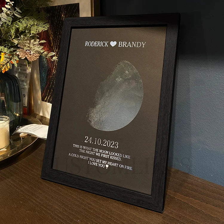 50%OFF🌔Custom Art Frame/ REAL MOON PHASE - For Memory Gift