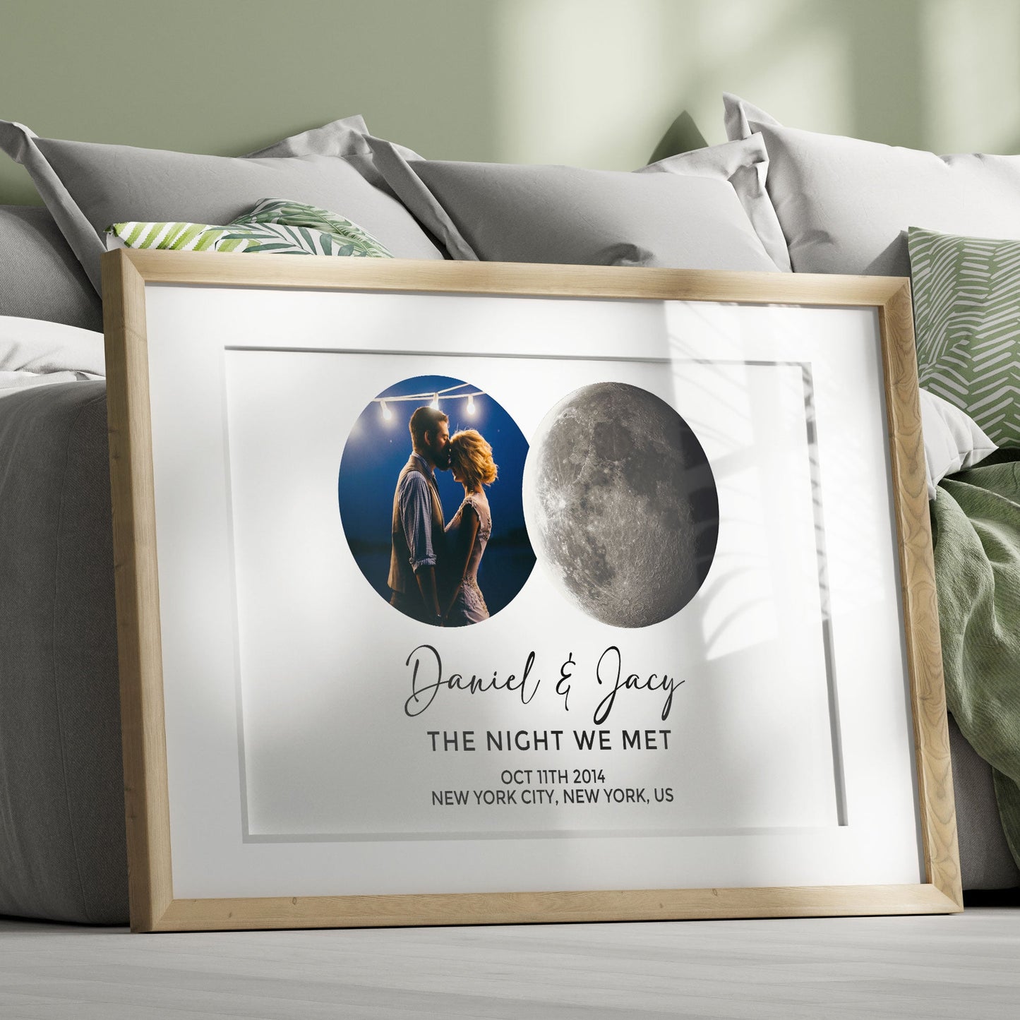 The Night We Met Custom Moon Phase - Personalized Photo Canvas