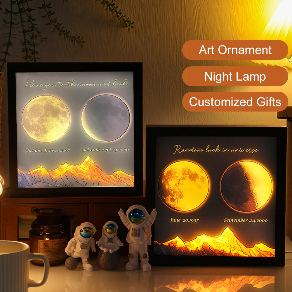 50%OFF🌔Custom Birth Moon Phases LED Box Lamp