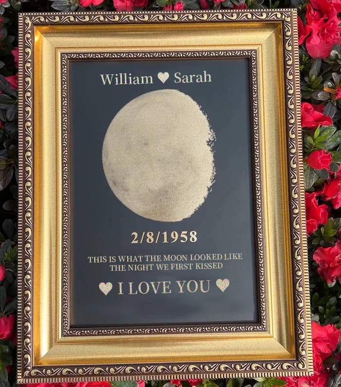 50%OFF🌔CUSTOM COUPLE ART FRAME/ REAL MOON PHASE - FOR MEMORY GIFT