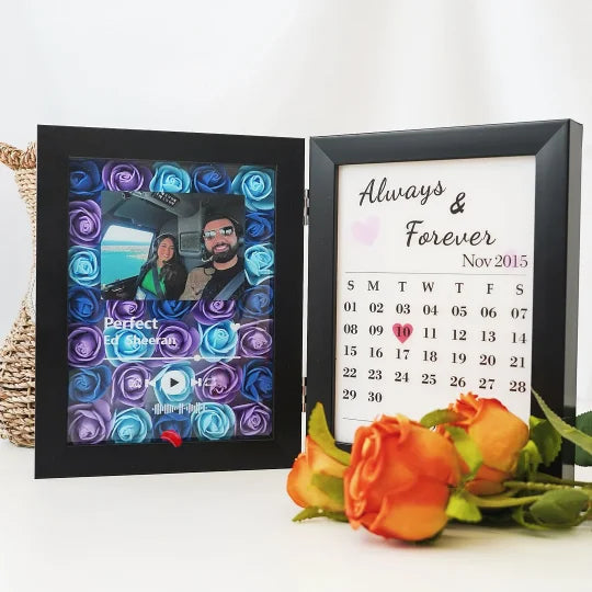 🌺New Custom Music Flowers Frame with Anniversary