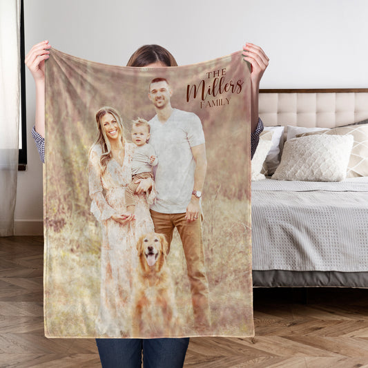 Personalized Photo Blanket, Blanket Photo Collage, Custom Your Own Photo Blanket, Family Photo Gift