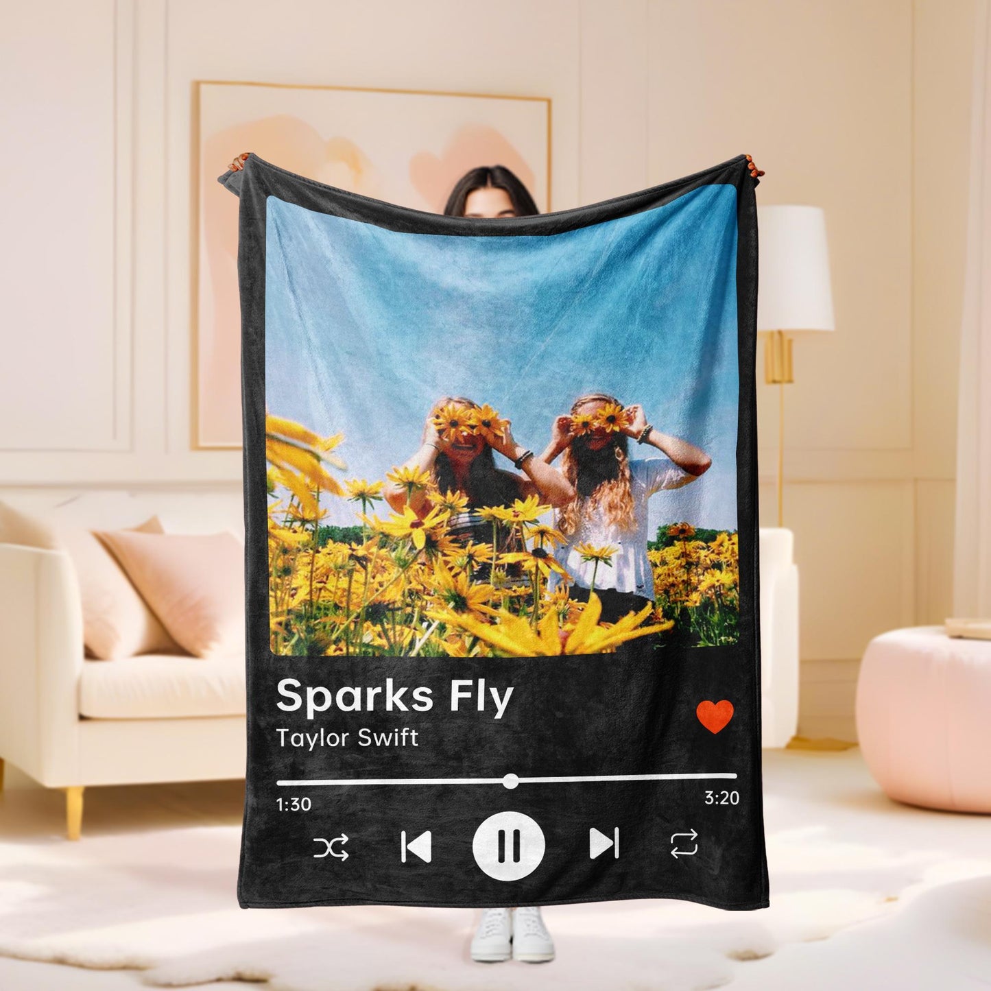 Custom Spotify Blanket, Music Blanket