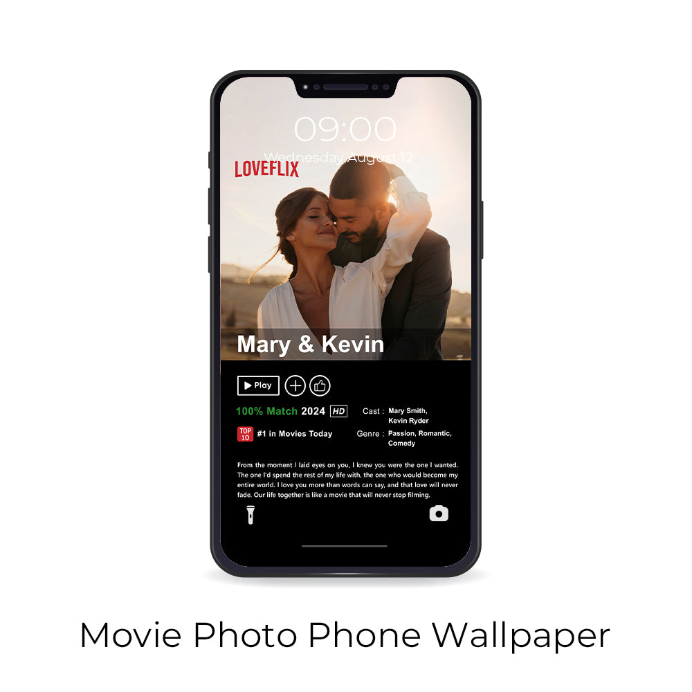 50%OFF⭐️Custom LOVEFLIX Movie Photo Blanket with Your Love Story